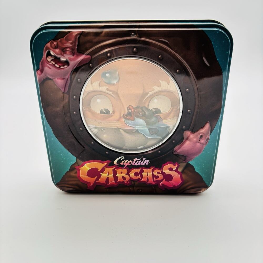 Captain Carcass Game. Tin Box . Mayday Games Dead Man’s Draw. Complete VG Cond